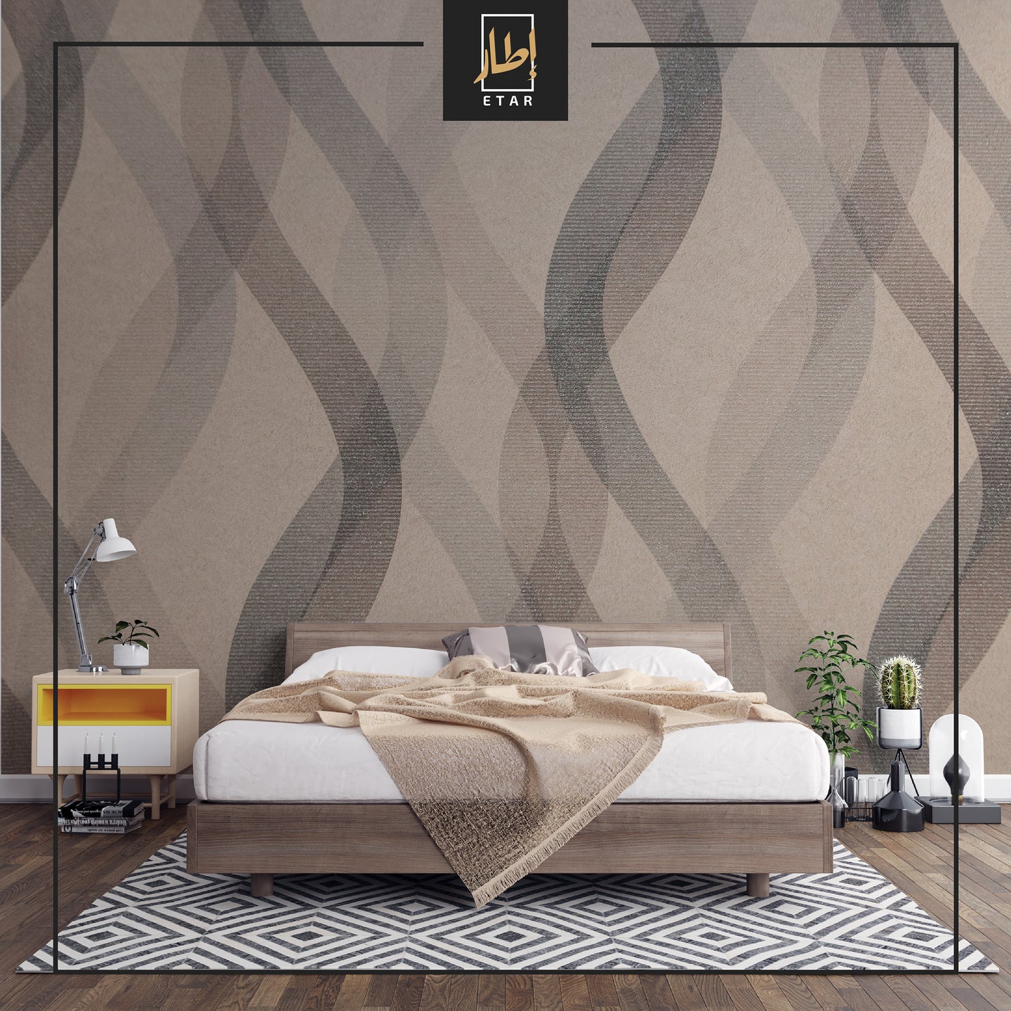 Curved Line wallpaper , wall mural
