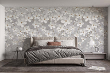 Load image into Gallery viewer, 3D white Flower wallpaper
