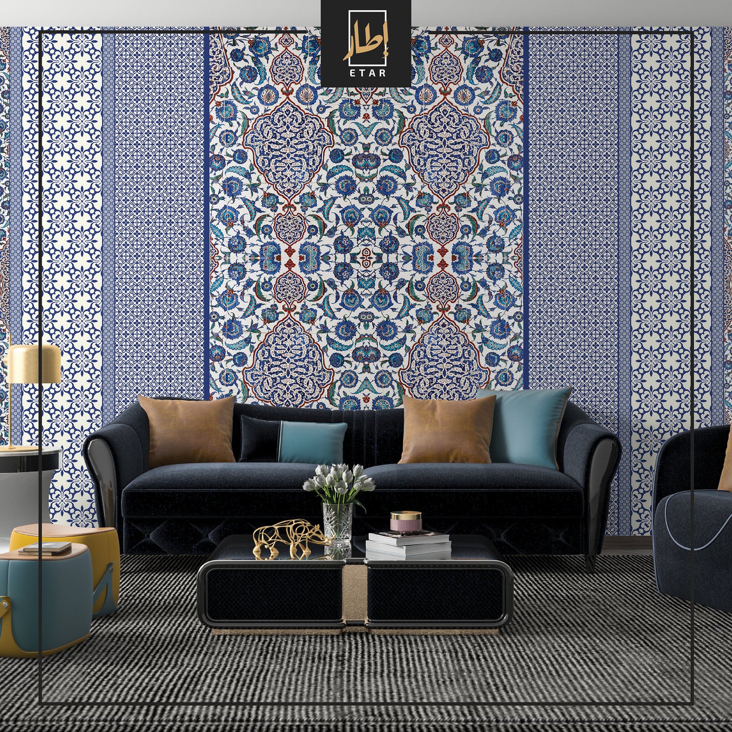 Andalusian wallpaper pattern , wall mural